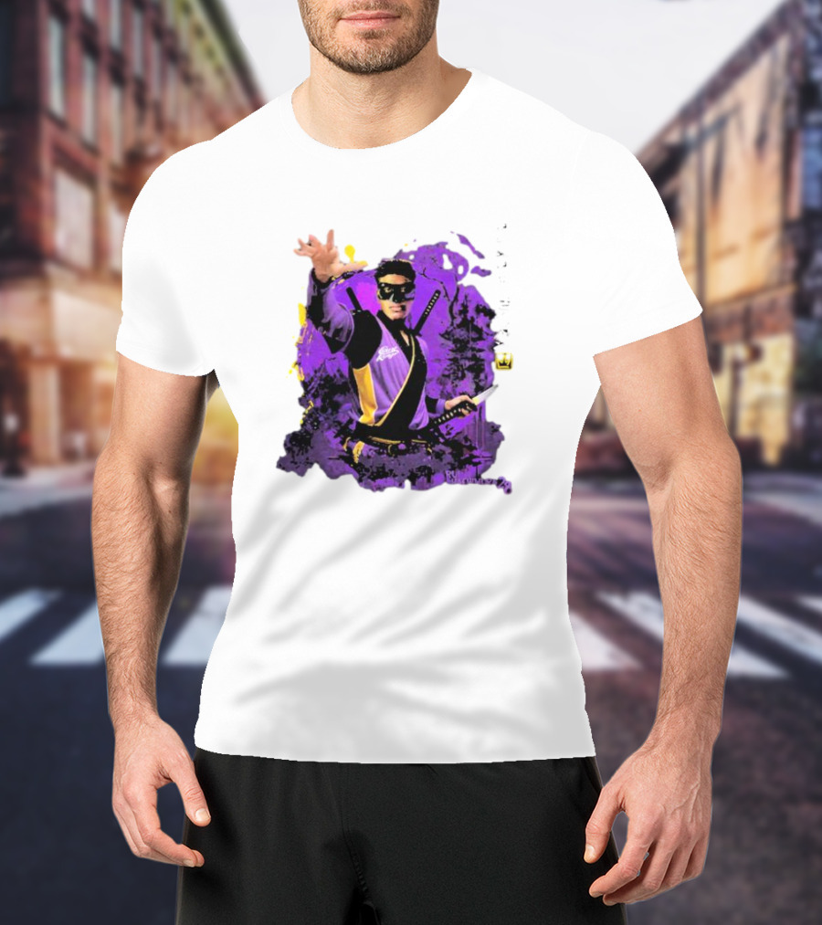 Rui Hachimura Japan Ninja Basketball Player 28 Manga Style Action Pose T-Shirt
