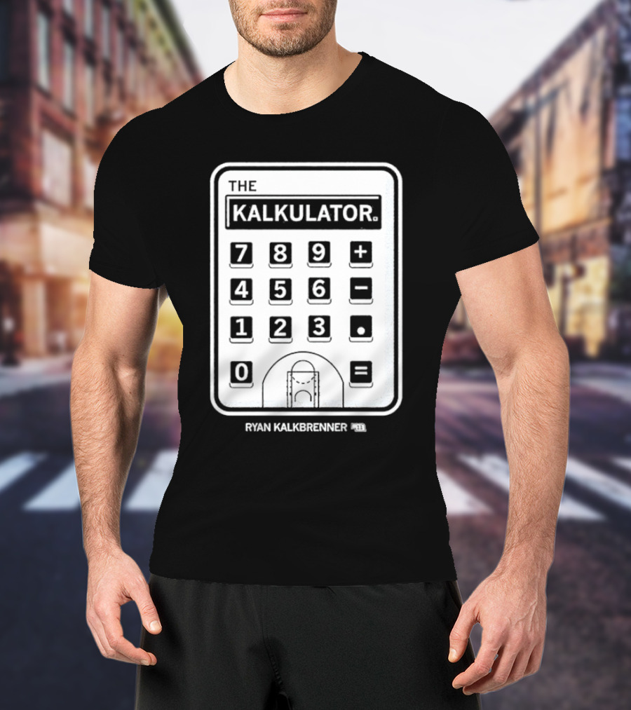 The Kalkulator Ryan Kalkbrenner Basketball Court Calculator T-Shirt