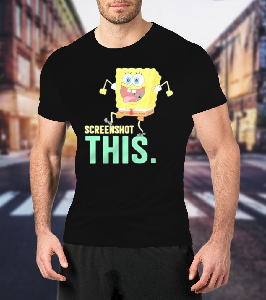 Devsprings Screenshot This Spongebob Jumping Excitedly T-Shirt