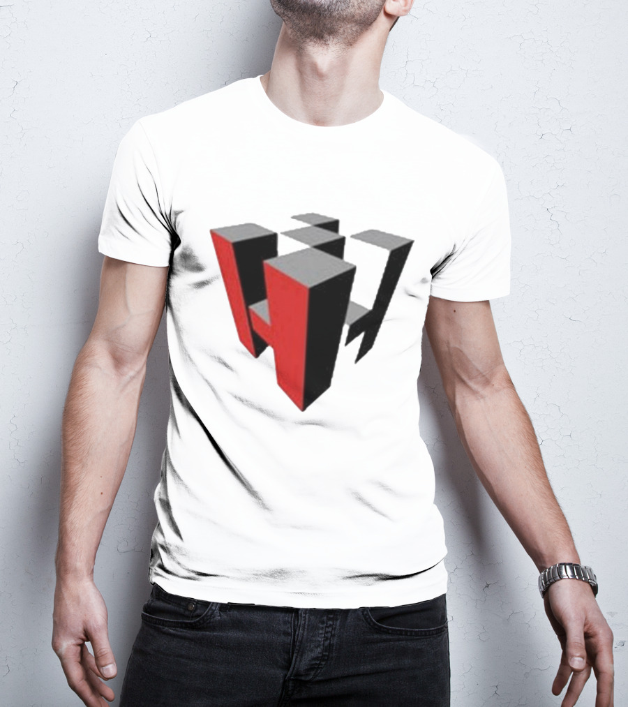 Hoonigan Big Block Red Black 3D Checkerboard T-Shirt