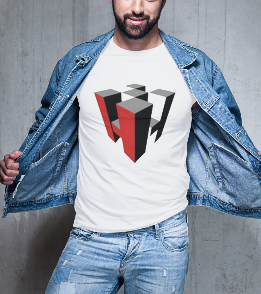 Hoonigan Big Block Red Black 3D Checkerboard T-Shirt