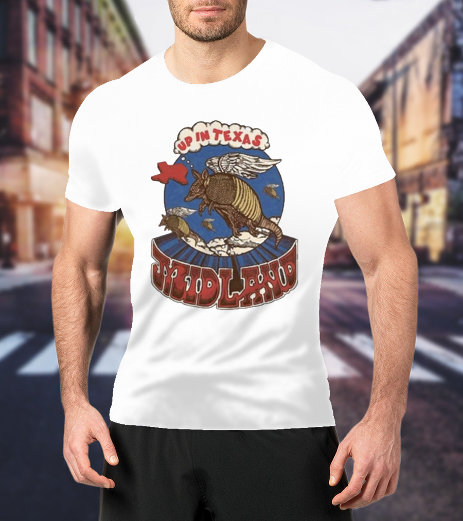 Midland Winged Armadillo Up In Texas T-Shirt