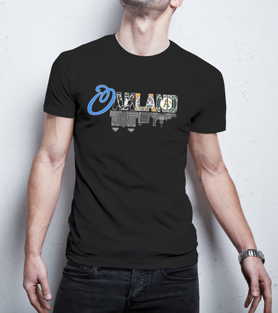 Oakland Skyline Athletics Warriors Raiders Influence T-Shirt