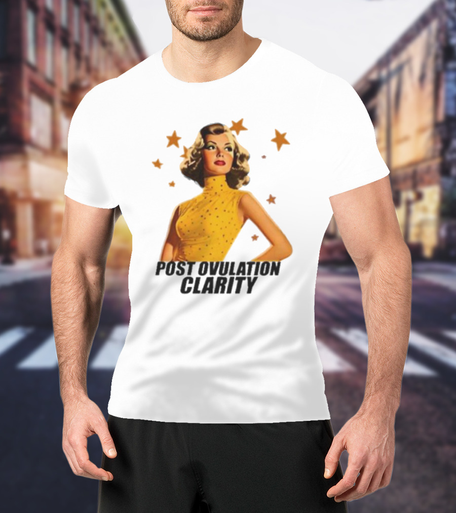 Retro Starburst Woman With Post Ovulation Clarity T-Shirt