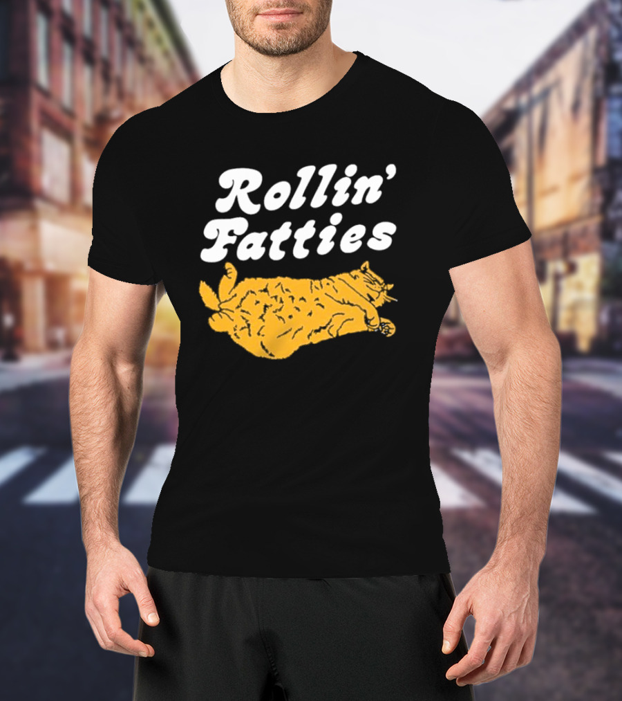 Rollin' Fatties Cat Comical Feline T-Shirt