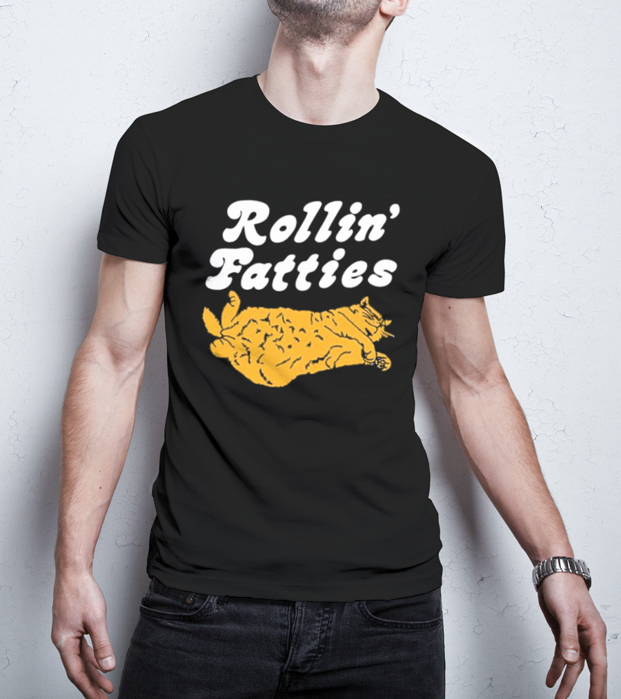 Rollin' Fatties Cat Comical Feline T-Shirt