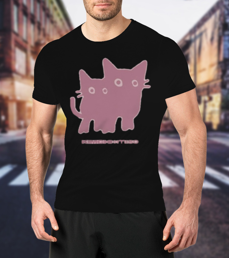 Twins Cat Kimchi Miso Retro Feline Duo T-Shirt
