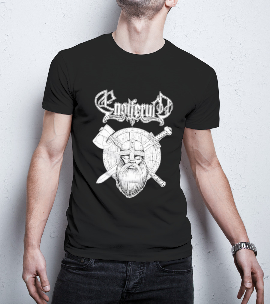 Ensiferum Viking Warrior Axe Sword Shield Nordic T-Shirt