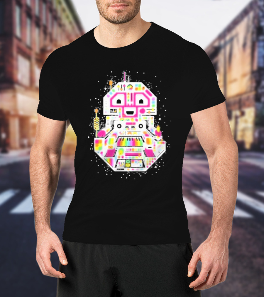 STS9 Reflect Refract Neon Robot T-Shirt