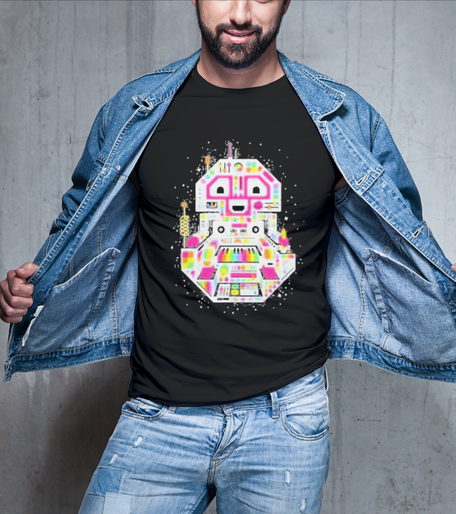 STS9 Reflect Refract Neon Robot T-Shirt