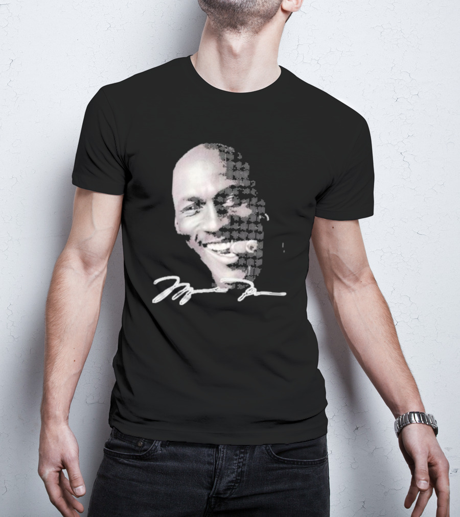 Michael Jordan Iconic Smile With Cigar Signature T-Shirt