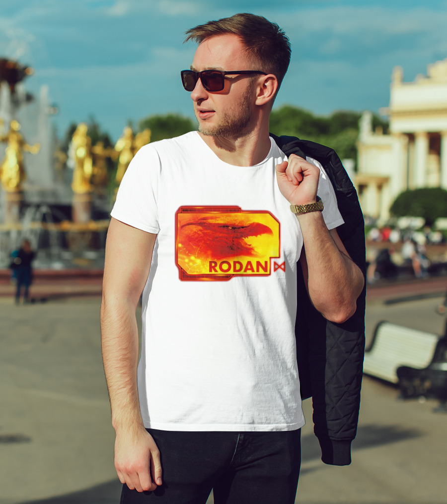 Rodan Monsters Titan Tactical Science Division Fiery Creature Profile T-Shirt