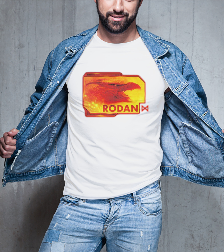 Rodan Monsters Titan Tactical Science Division Fiery Creature Profile T-Shirt