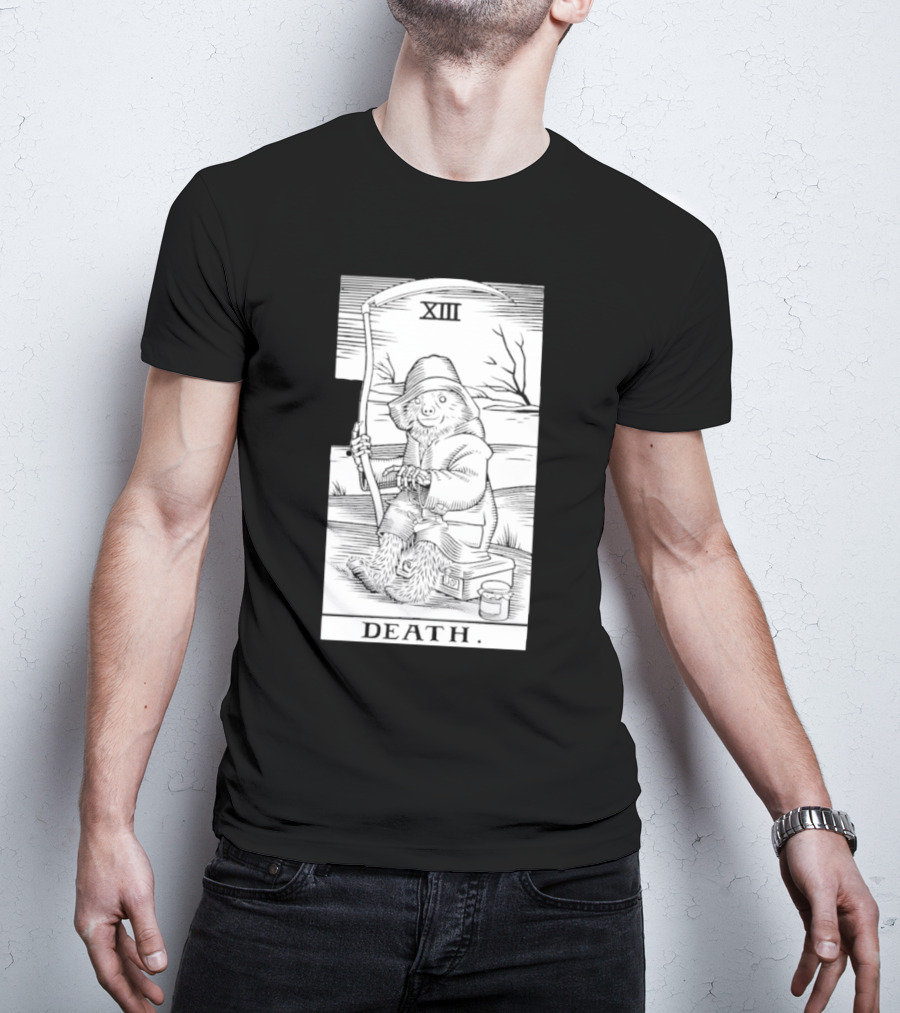 Bear XIII Death Tarot Card Sitting With Scythe T-Shirt