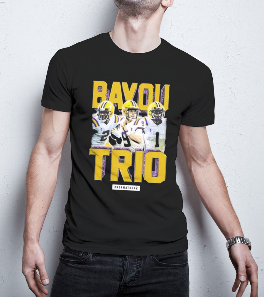 Bayou Trio Dreamathon Justin Jefferson Joe Burrow Ja'Marr Chase T-Shirt