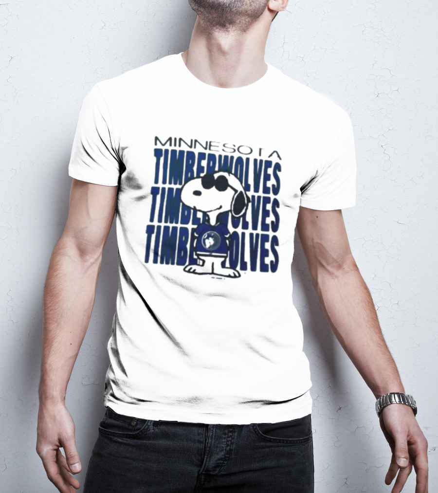 Snoopy Minnesota Timberwolves Shirt Collaboration T-Shirt