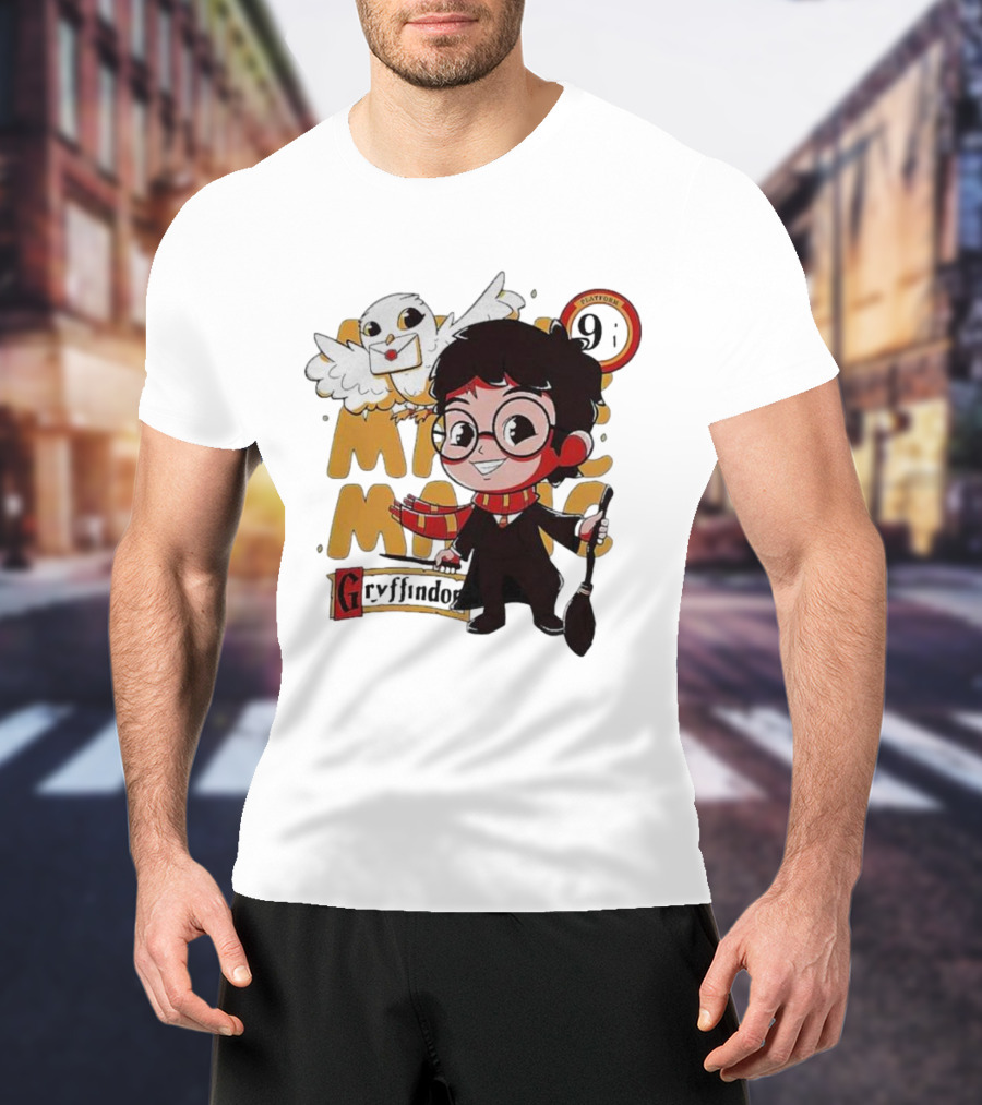 Quality Magic Boy Gryffindor Platform 9¾ Owl Wizard T-Shirt