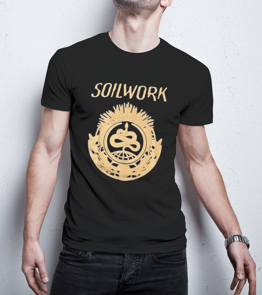 SOILWORK Snake Emblem With Globe And Wreath T-Shirt