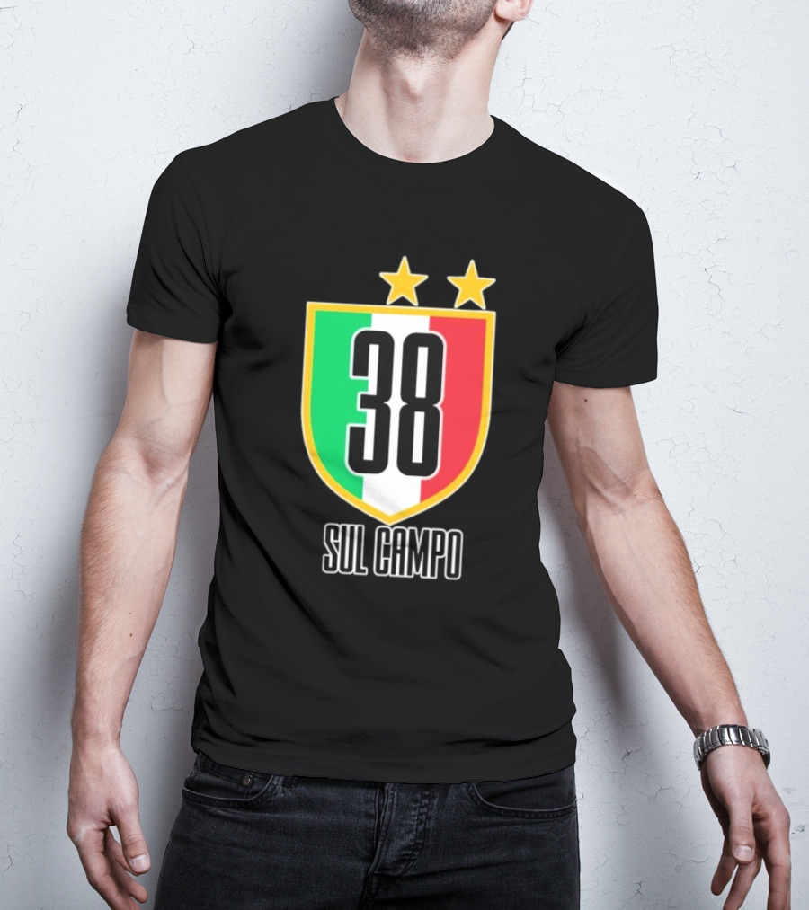 Sul Campo 38 Italy Shield With Stars T-Shirt