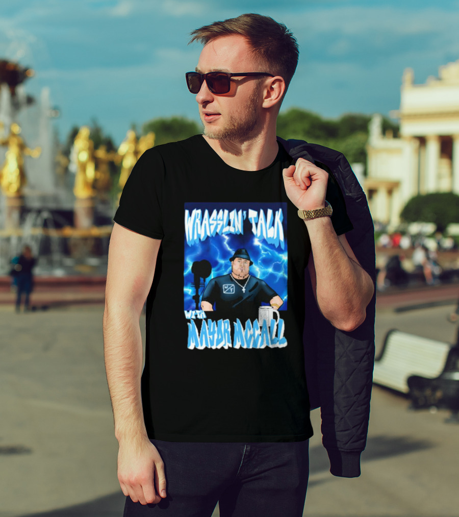 Wrasslin' Talk With Mayor Mccall Blue Lightning T-Shirt
