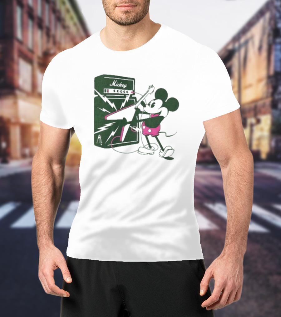 Rocker Mickey Electric Guitar Amplifier By Kii Arens T-Shirt