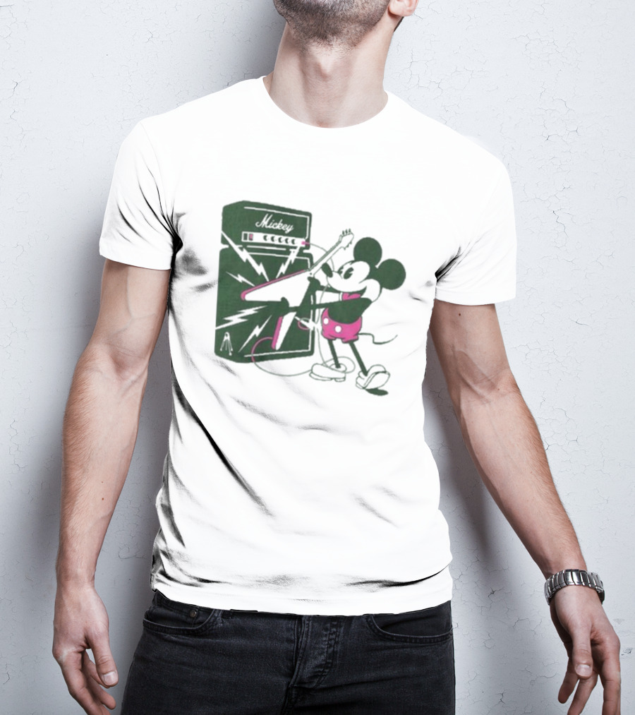 Rocker Mickey Electric Guitar Amplifier By Kii Arens T-Shirt