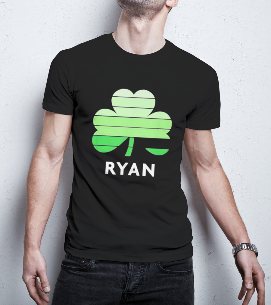 Ryan Vintage Irish Family Name With Clover T-Shirt