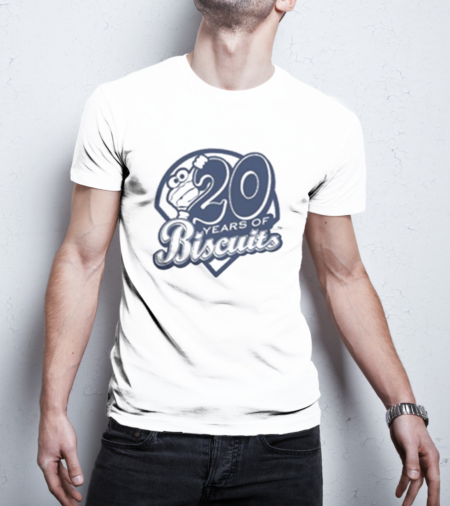 20 Years Of Biscuits Baseball Theme T-Shirt