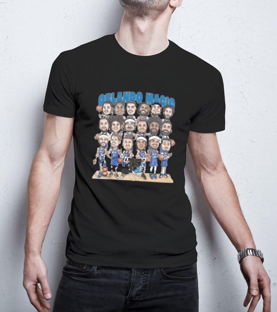 Orlando Magic 35 Years Cartoon Basketball Team T-Shirt