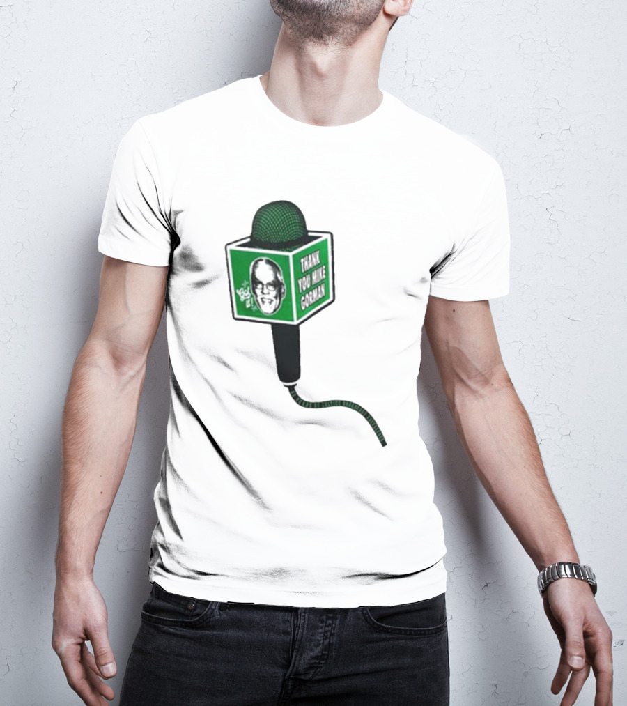 Celtics Thank You Mike Gorman Microphone T-Shirt