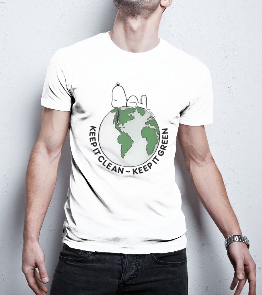 Keep It Clean Keep It Green Snoopy Earth Day T-Shirt