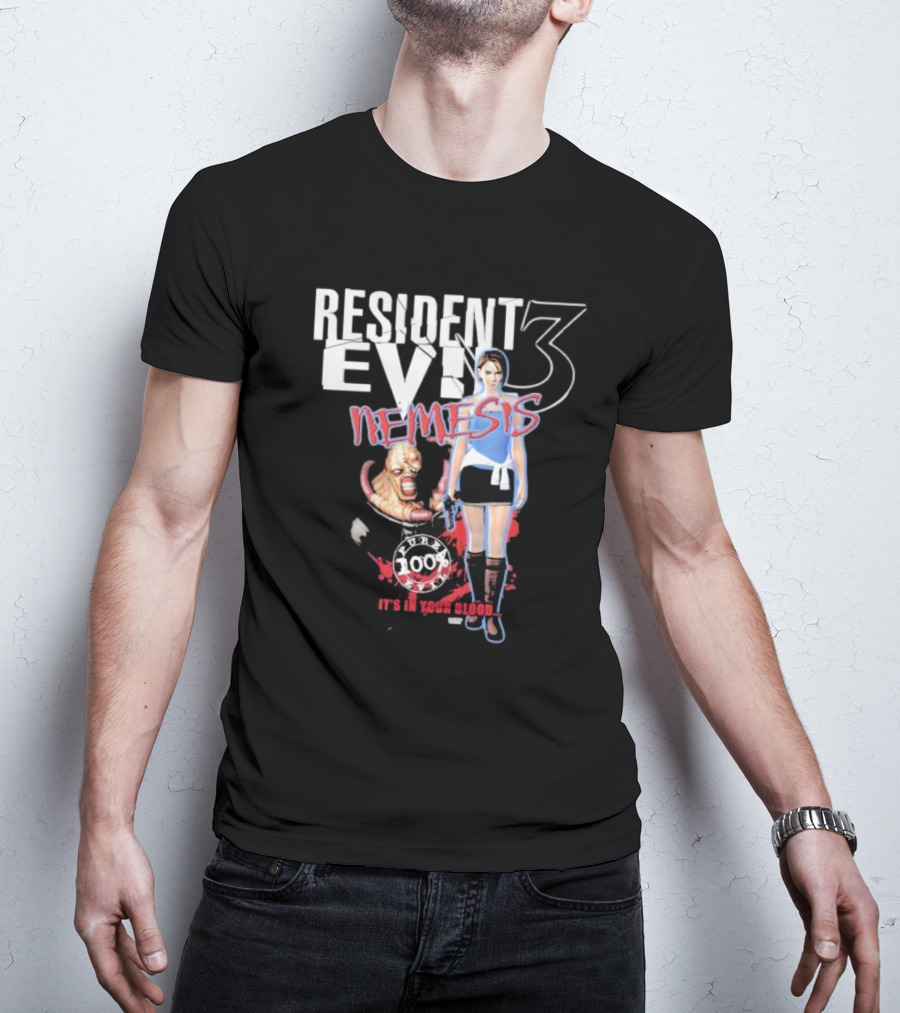 Resident Evil 3 Nemesis Pure 100% Evil It’s In Your Blood T-Shirt