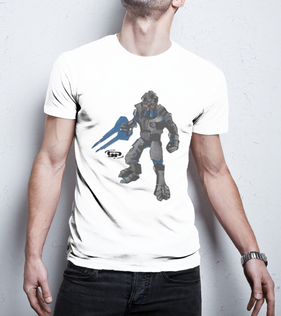 Halo 2 Arbiter Re-Release Collaboration Character With Energy Sword T-Shirt