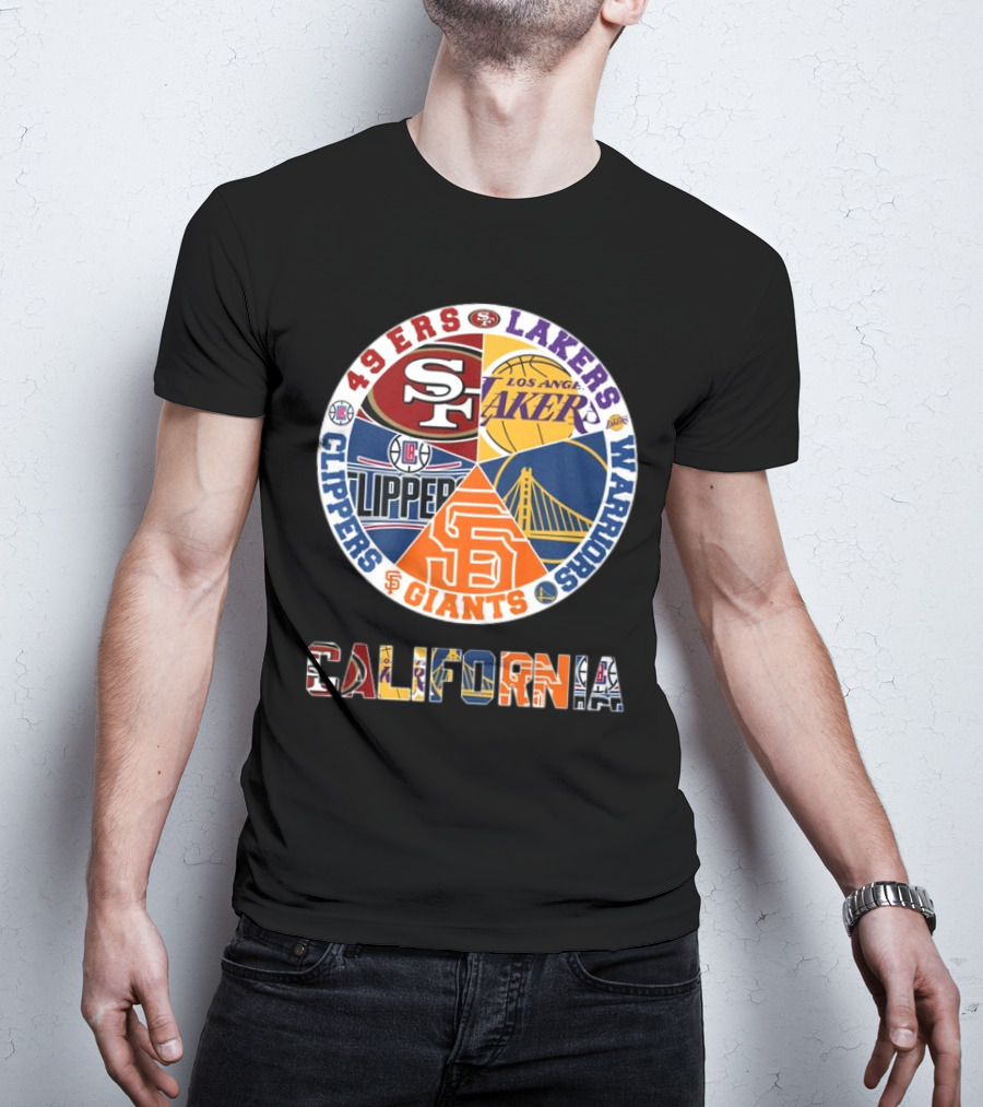 49ers Lakers Clippers Warriors Giants California T-Shirt
