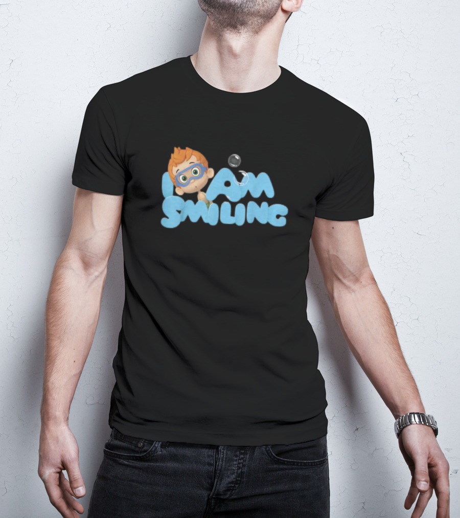 Bubble Guppies Nonny I Am Smiling Bubble Text T-Shirt