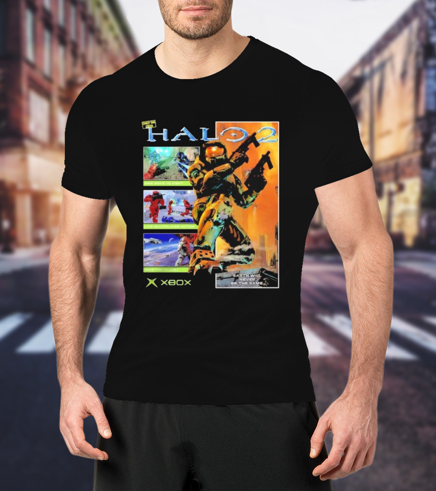 Halo 2 Master Chief Xbox Matchmaking Earth Will Never Be The Same T-Shirt