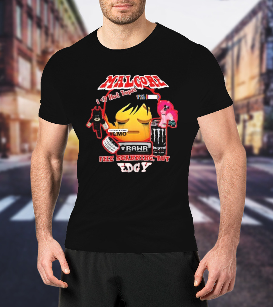 Malgore I Love Hot Topic Emo Rar Monster File Scanning Edgy T-Shirt