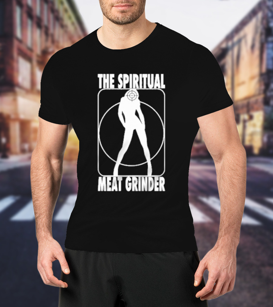 The Spiritual Meat Grinder Silhouette With Target Inside Circle T-Shirt