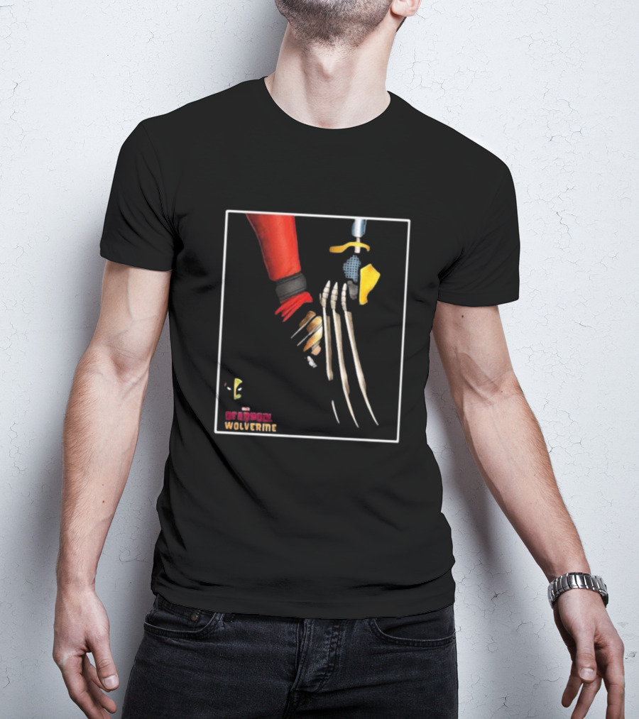 Deadpool Wolverine Handshake Claws T-Shirt