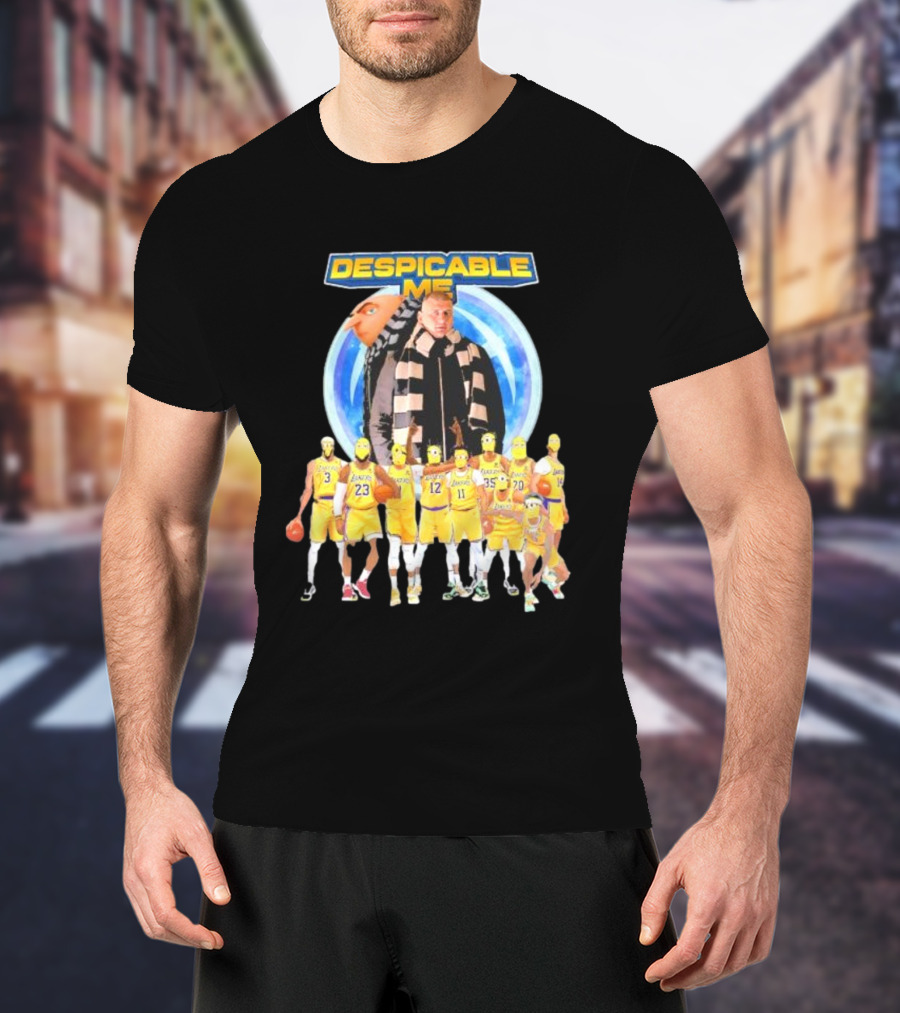 Despicable Me Nikola Jokic Los Angeles Lakers Minion Team T-Shirt