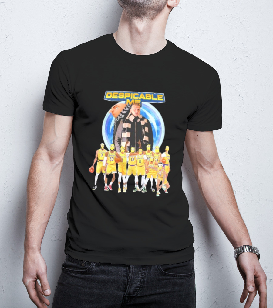 Despicable Me Nikola Jokic Los Angeles Lakers Minion Team T-Shirt