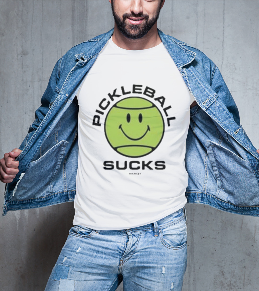 Smiley Face Pickleball Sucks T-Shirt