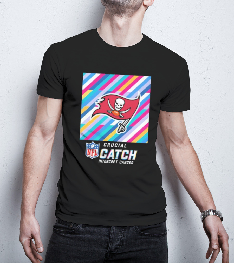 Tampa Bay Buccaneers NFL Crucial Catch Intercept Cancer T-Shirt