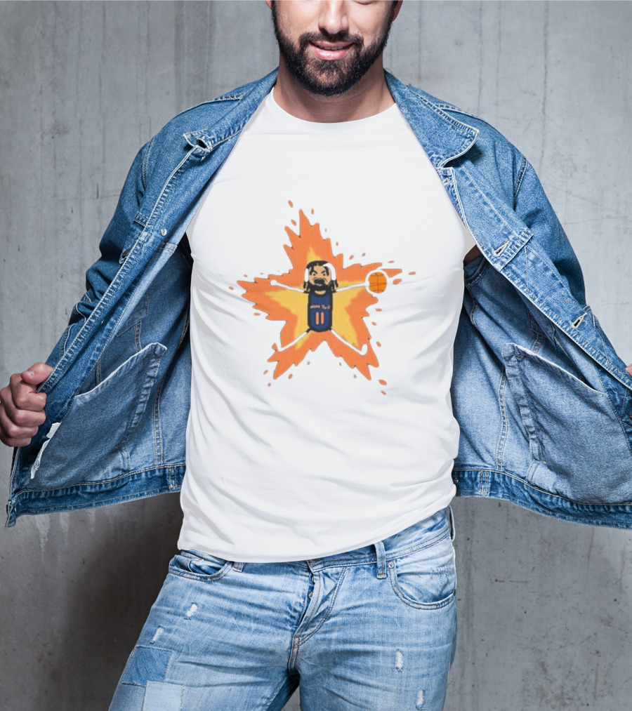 Paint Jalen Brunson Supernova Basketball Star Explosion T-Shirt
