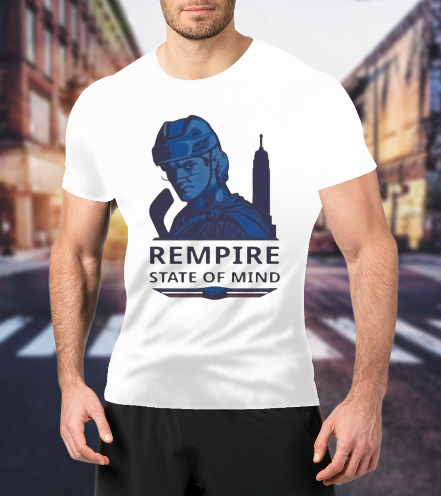 Rempire State Of Mind Matt Rempe New York Rangers Hockey Skyline T-Shirt