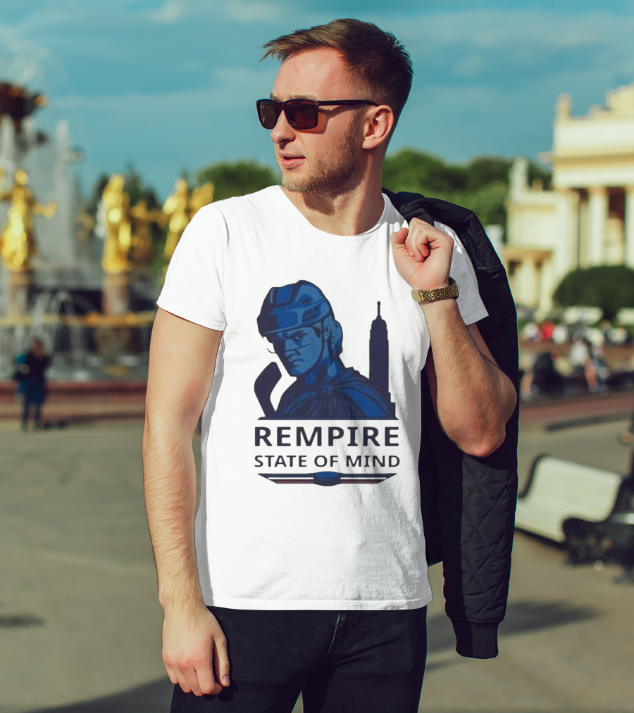 Rempire State Of Mind Matt Rempe New York Rangers Hockey Skyline T-Shirt