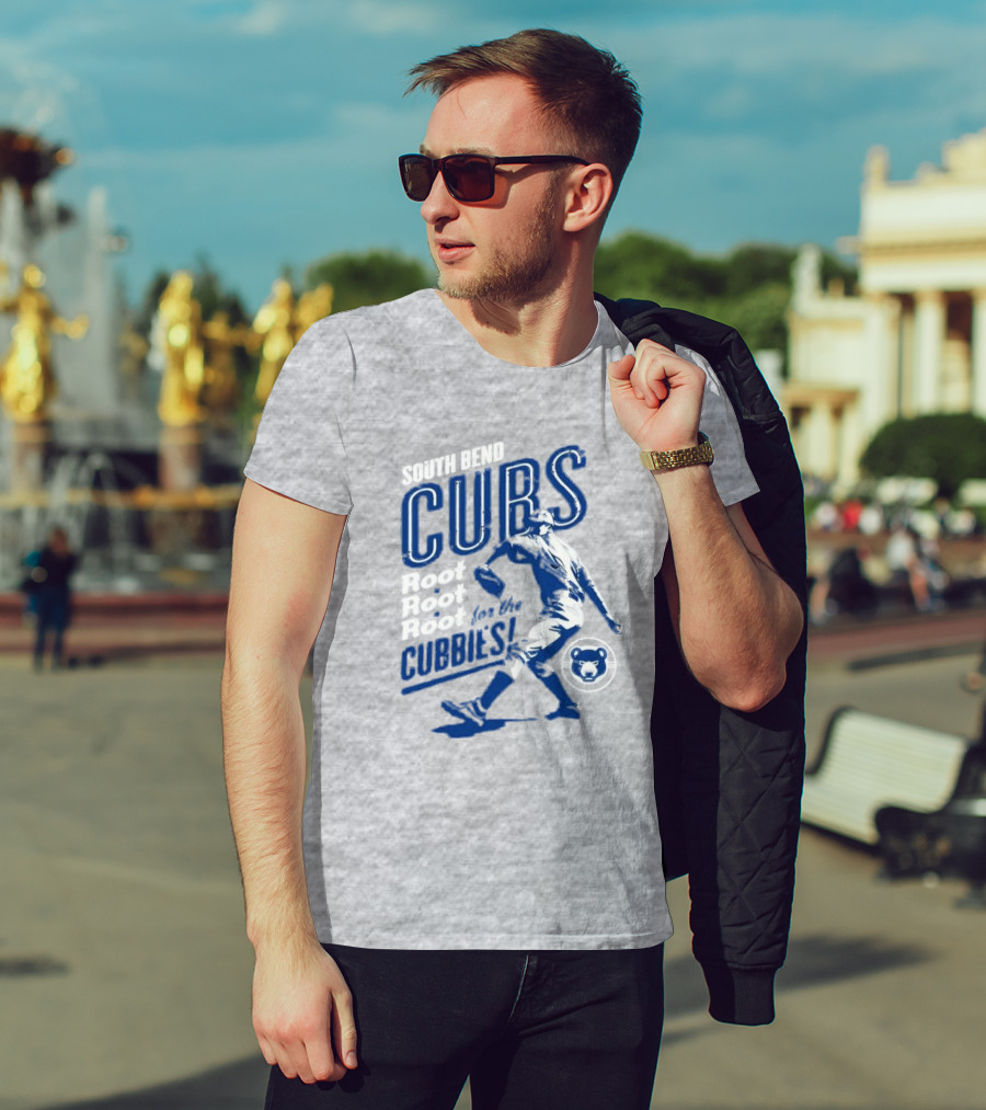 South Bend Cubs Root Root Root For The Cubbies Baseball Player T-Shirt