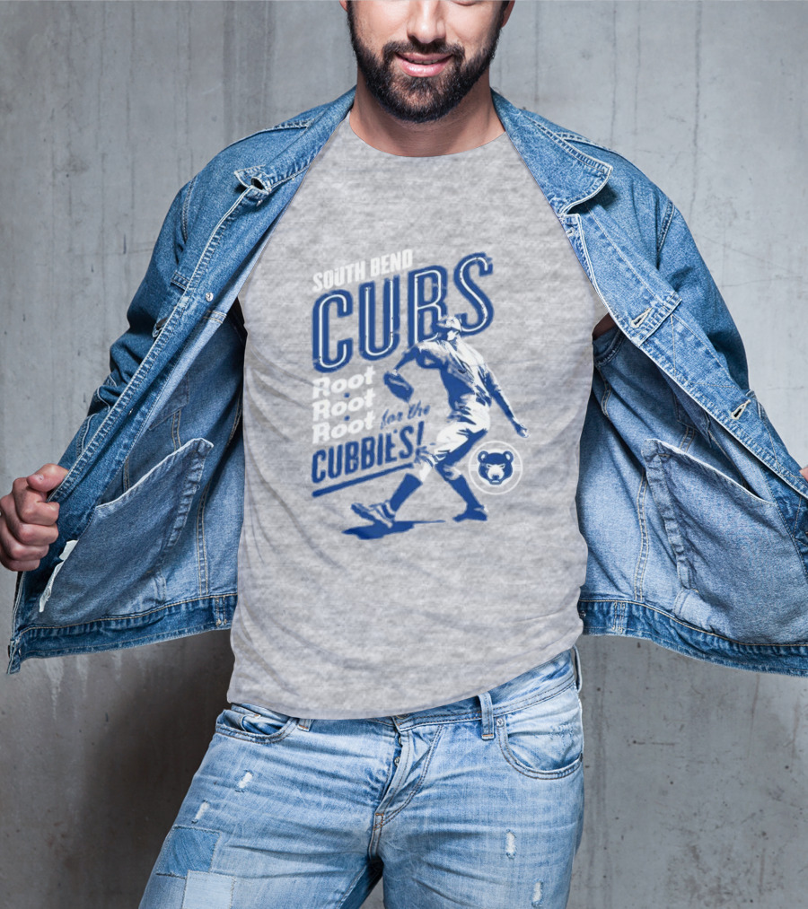 South Bend Cubs Root Root Root For The Cubbies Baseball Player T-Shirt
