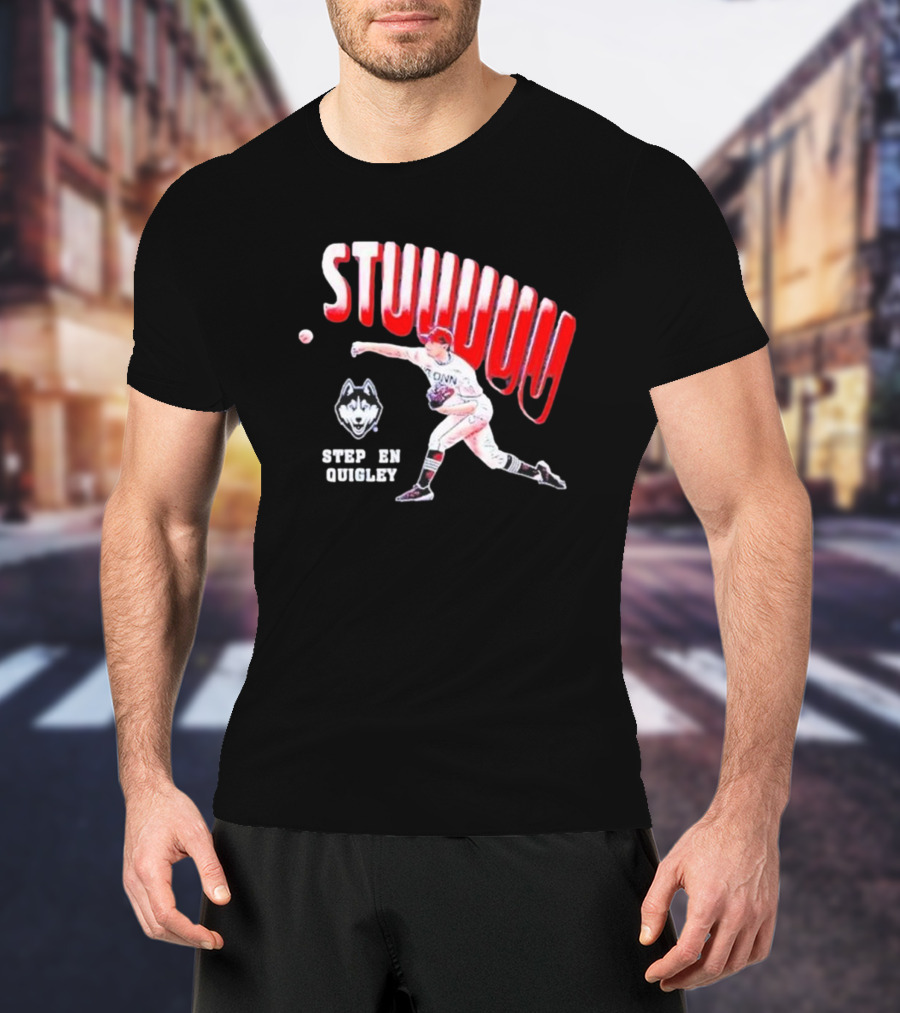 Stuuu Stephen Quigley UConn Huskies Baseball T-Shirt