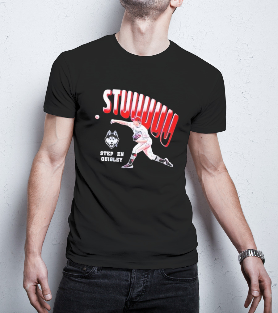 Stuuu Stephen Quigley UConn Huskies Baseball T-Shirt